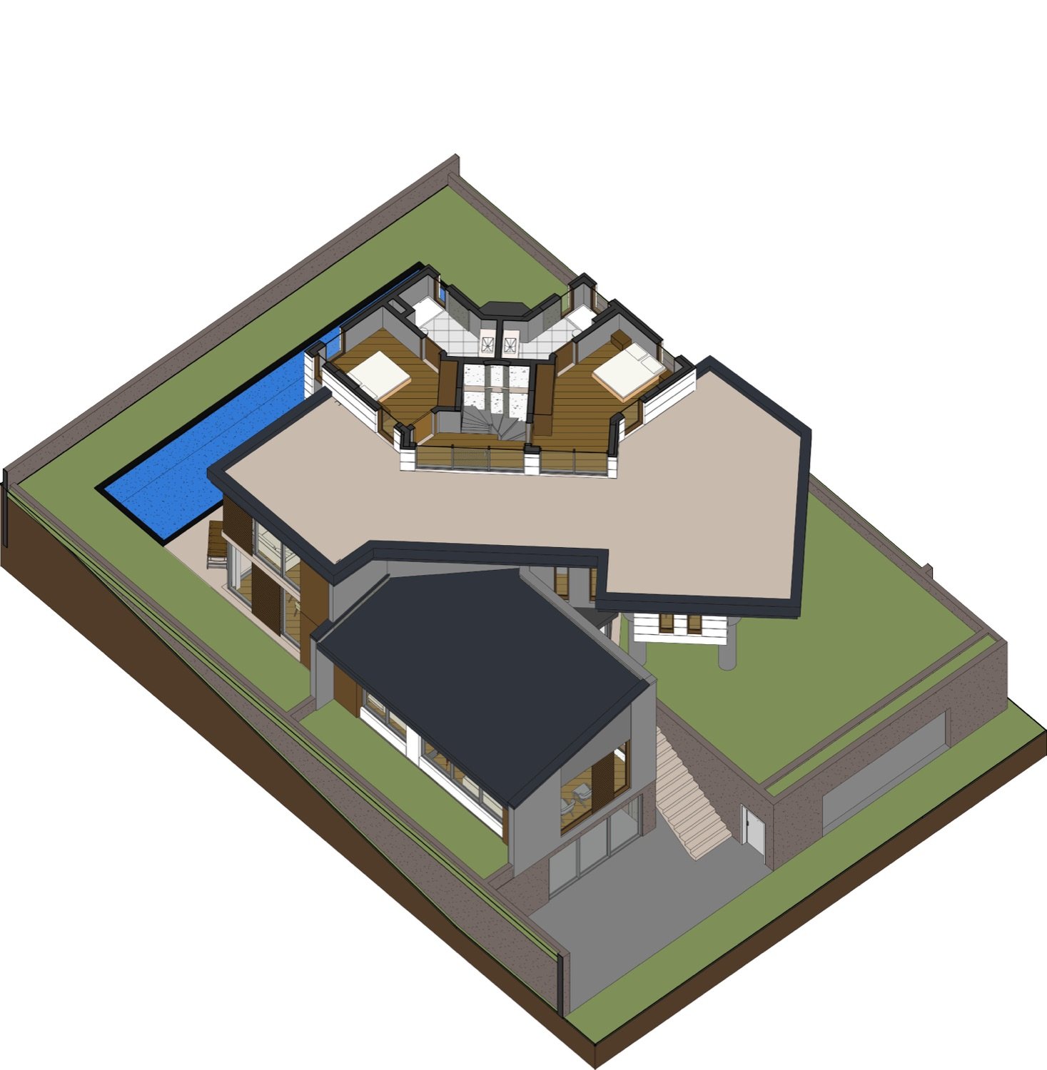Second floor section perspective